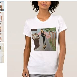 White Tee M'Selle Shopping on Seine Paris Shirt